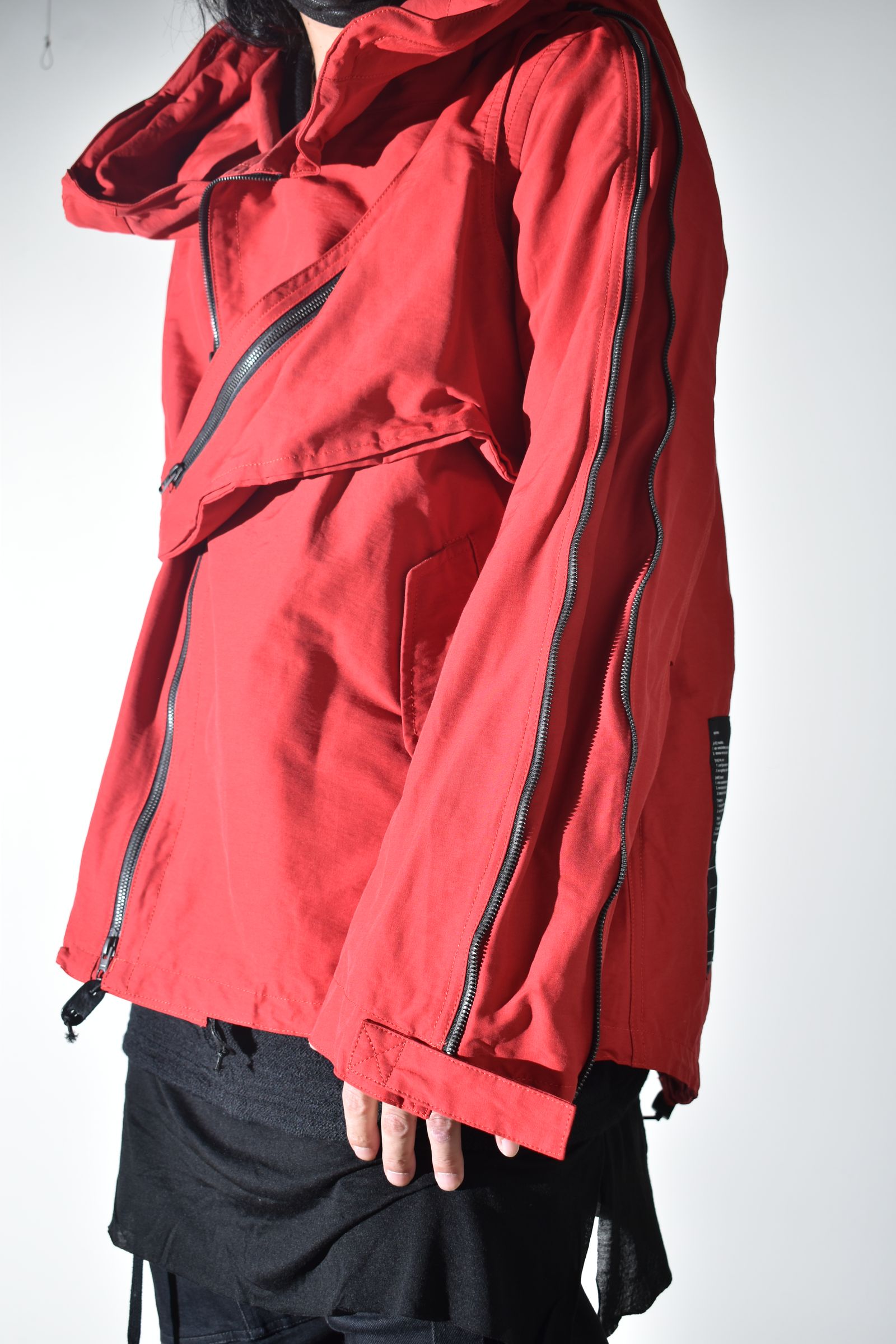 Multi Zip Short Mods Coat"Red" / マルチジップショートモッズコート"レッド"