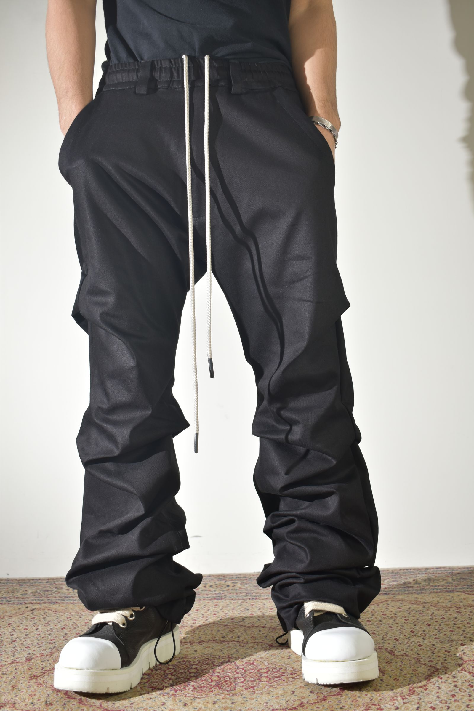 《2026AW先行予約》Boots Cut Tuck Pants"Black" / ブーツカットタックパンツ"ブラック"