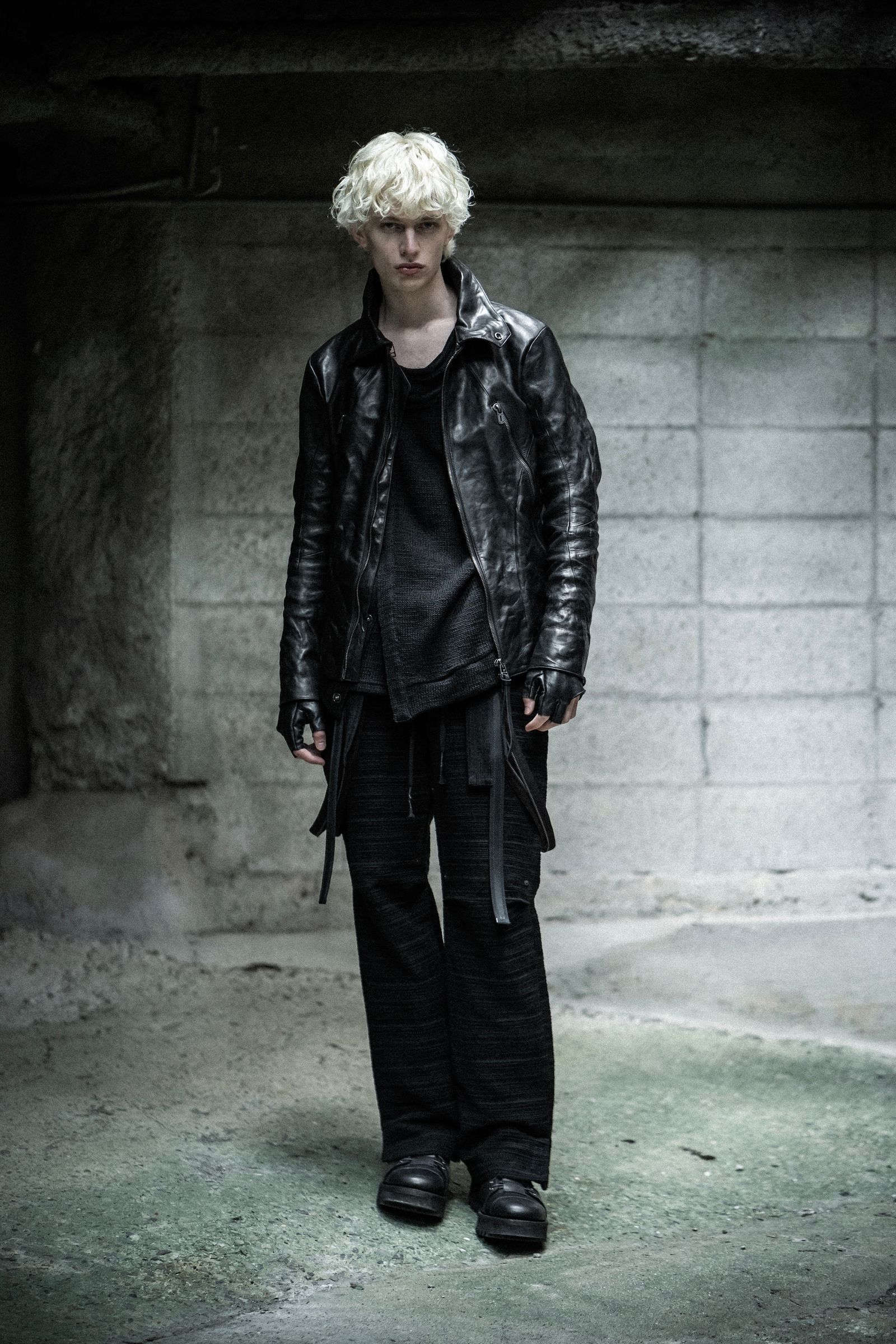 Horse Leather Collar Detachable Jacket"Black" / ホースレザーカラーデタッチャブルジャケット"ブラック"