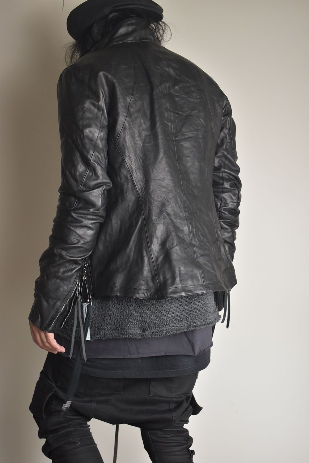Horse Leather Hood Attachd Jacket "Black" / ホースレザーフードアタッチドジャケット"ブラック"