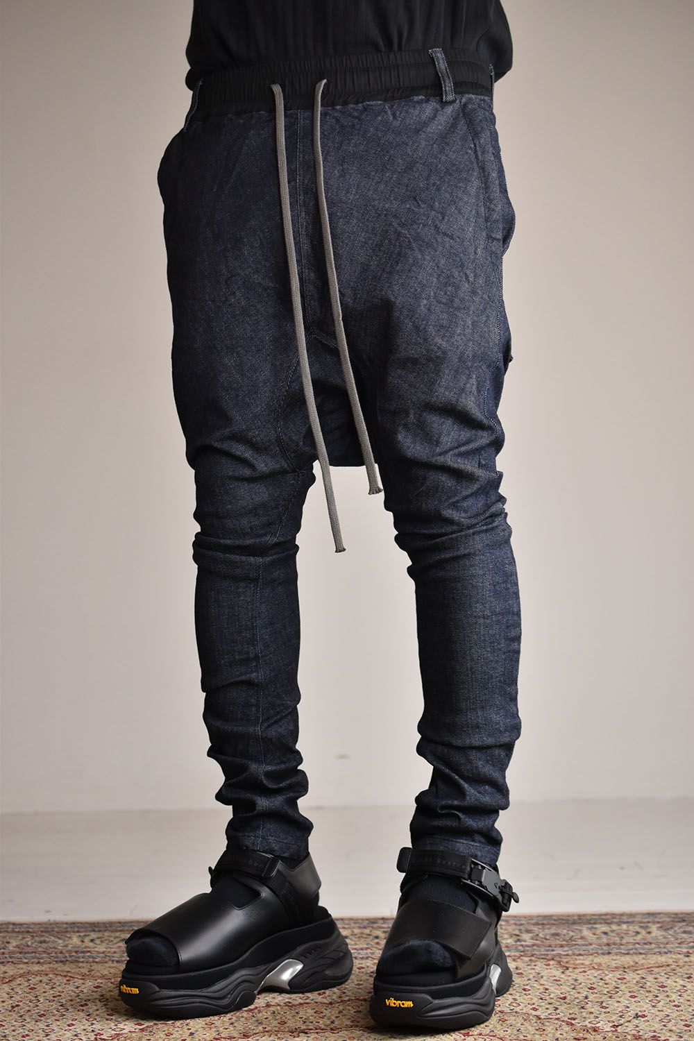 Stretch Denim Sarouel Skinny"Blue"/ ストレッチサルエルスキニーデニム"ブルー"