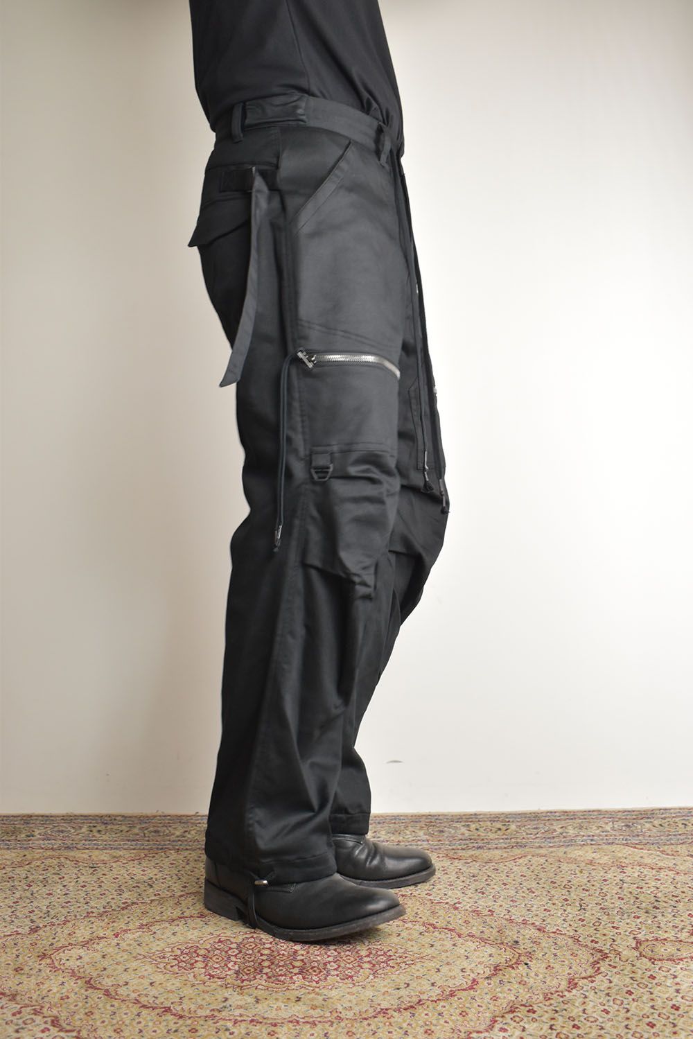 Jersey-like Denim Work Baggy Pants “Black" / ジャージーライクデニムワークバギーパンツ"ブラック"