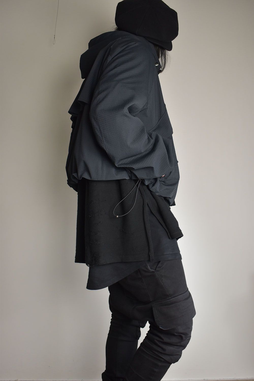 Cropped Hood Blouson"Black" / クロップドフードブルゾン"ブラック"