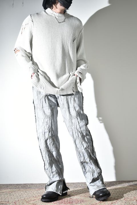 Licht Bestreben 2026SS クリーンな配色に退廃的にジャガードを施したセットアップ