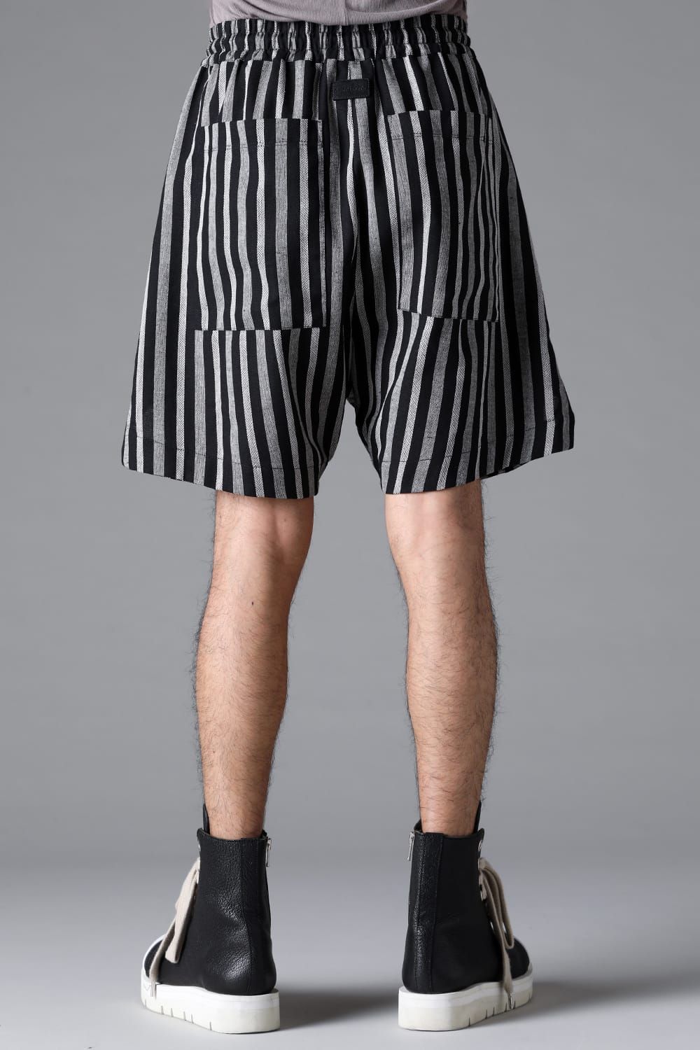 《2026SS先行予約》Vertical Stripes Shorts"Black×L.Grey" / バーティカルストライプショーツ"ブラック×グレー"
