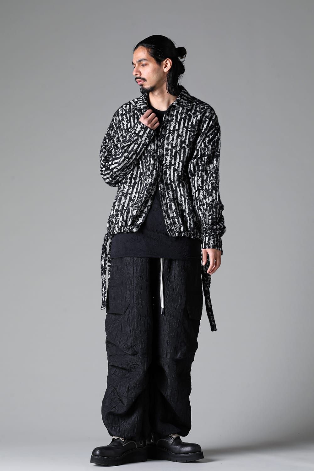 《2025AW先行予約》Geometry Cargo Wide Pants"Black" / ジオメトリーカーゴワイドパンツ"ブラック"