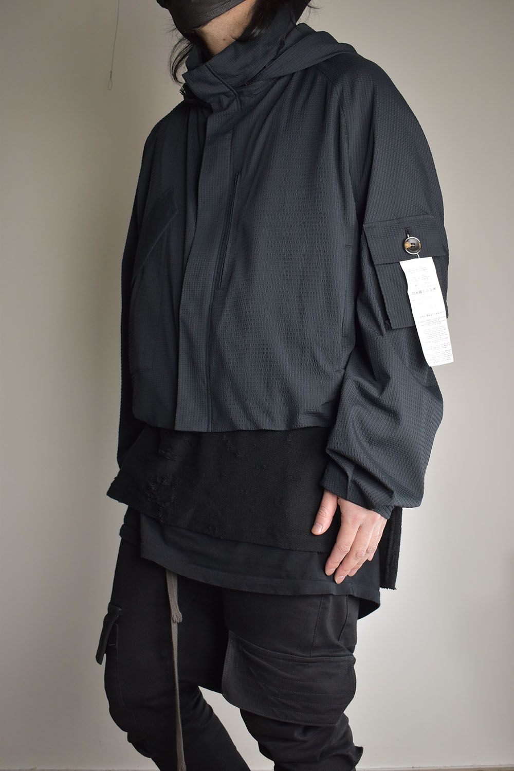 Cropped Hood Blouson"Black" / クロップドフードブルゾン"ブラック"