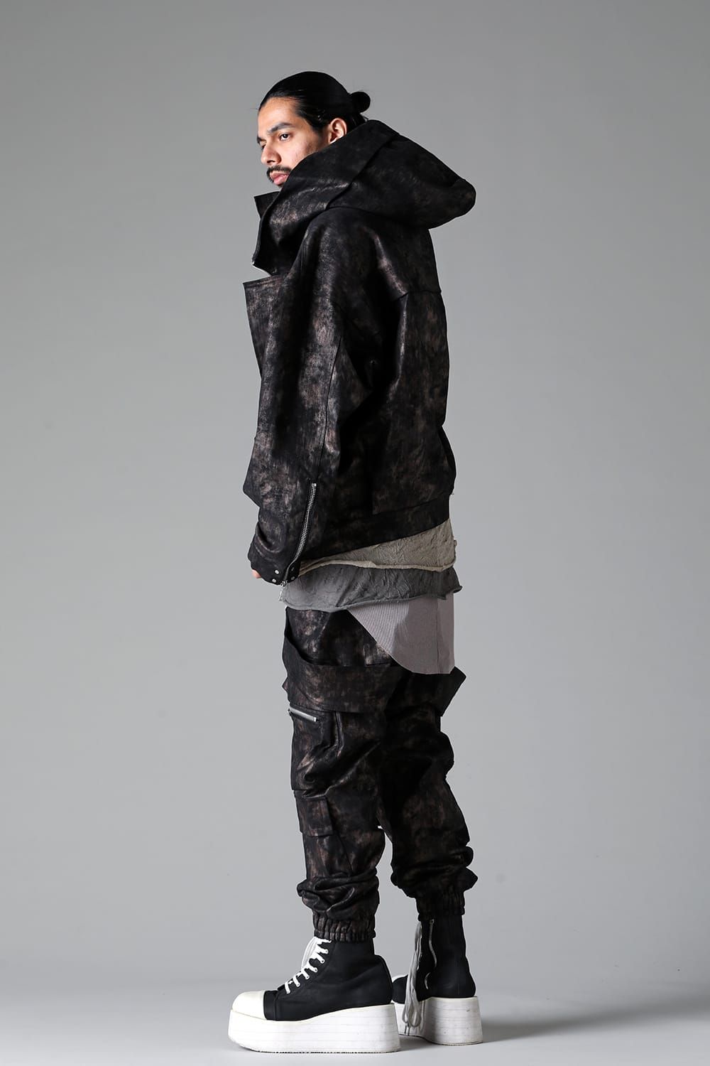 《2025AW先行予約》Metal Steam Camouflage Hooded Blouson"Black × Beige" / メタルスチームカモフラージュ フーデッドブルゾン"ブラック×ベージュ"