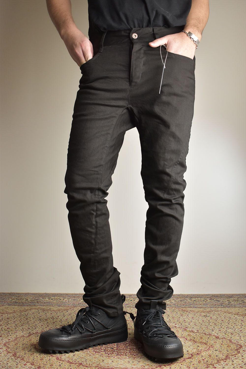 Stretch Denim Straight Slim Pants"Black" / ストレッチデニムストレートスリムパンツ"ブラック"