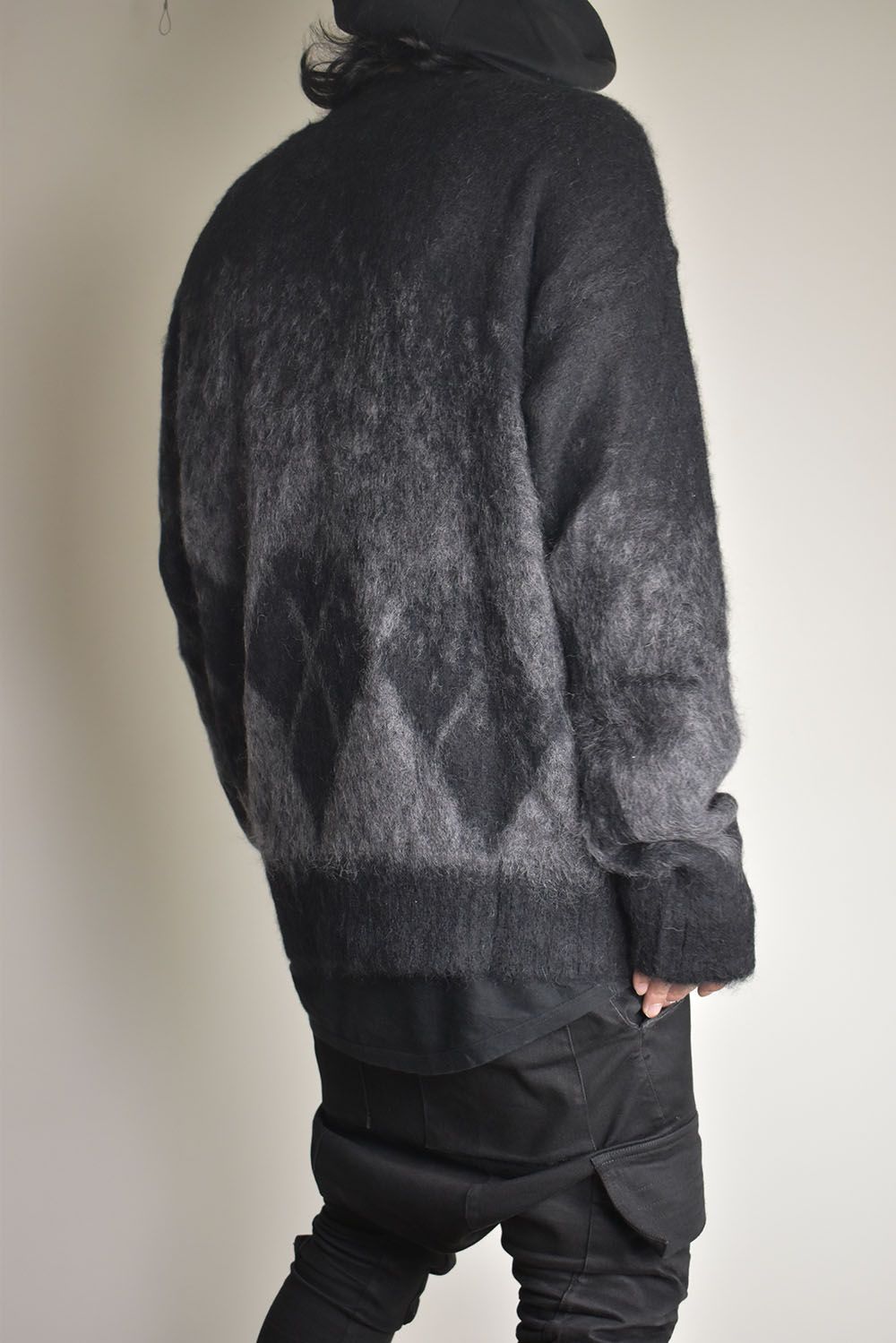 Mohair Alpaca Knit Pullover"Black Grap" / モヘアアルパカニットプルオーバー"ブラックグレープ"