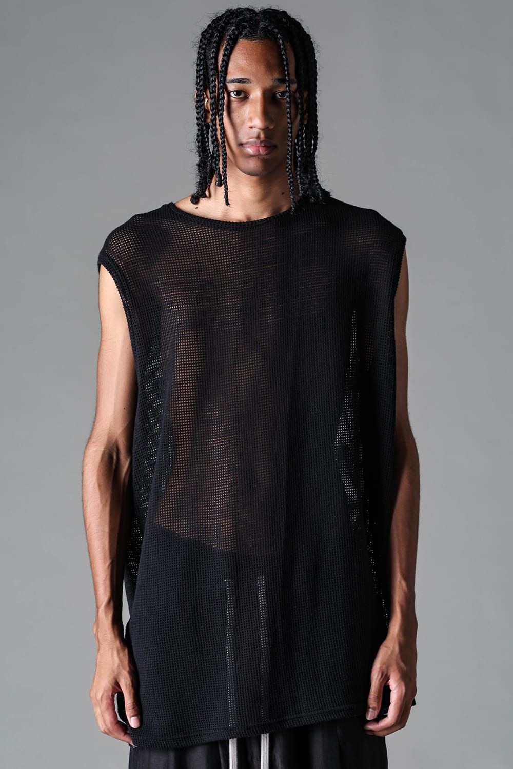 《2027SS先行予約》Mesh Tank Top "Black" / メッシュタンクトップ "ブラック"