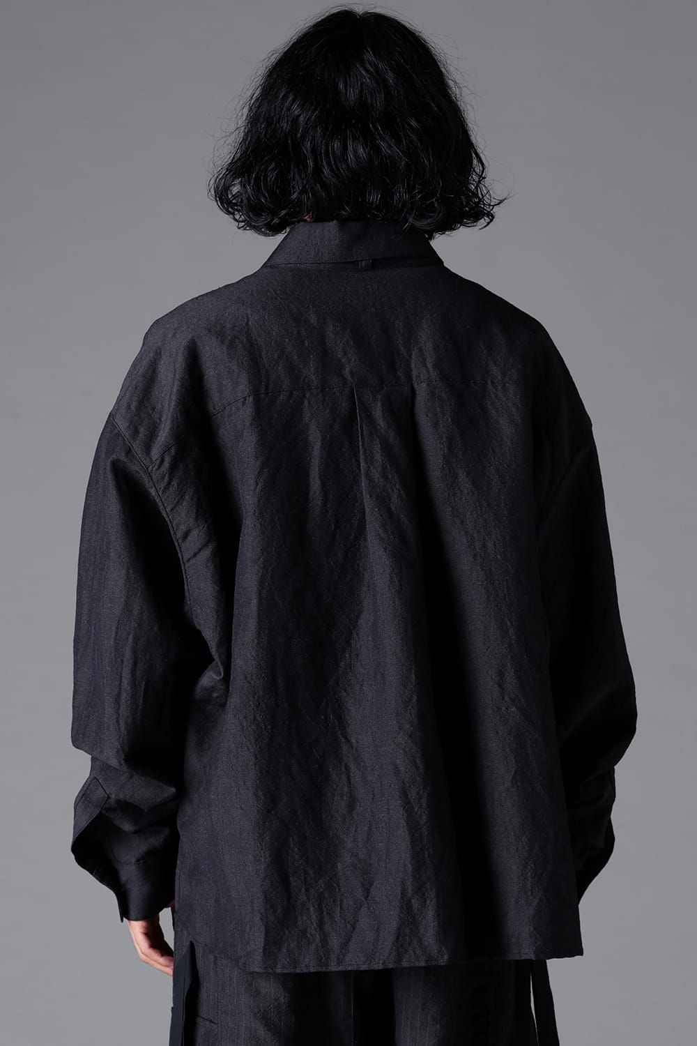 《2026SS先行予約》Wide Short Shirts"Black / Stone /Khaki /D.Grey / ST×GY" / ワイドショートシャツ"ブラック/ストーン/カーキ/ダークグレー/ストライプ×ダークグレー"