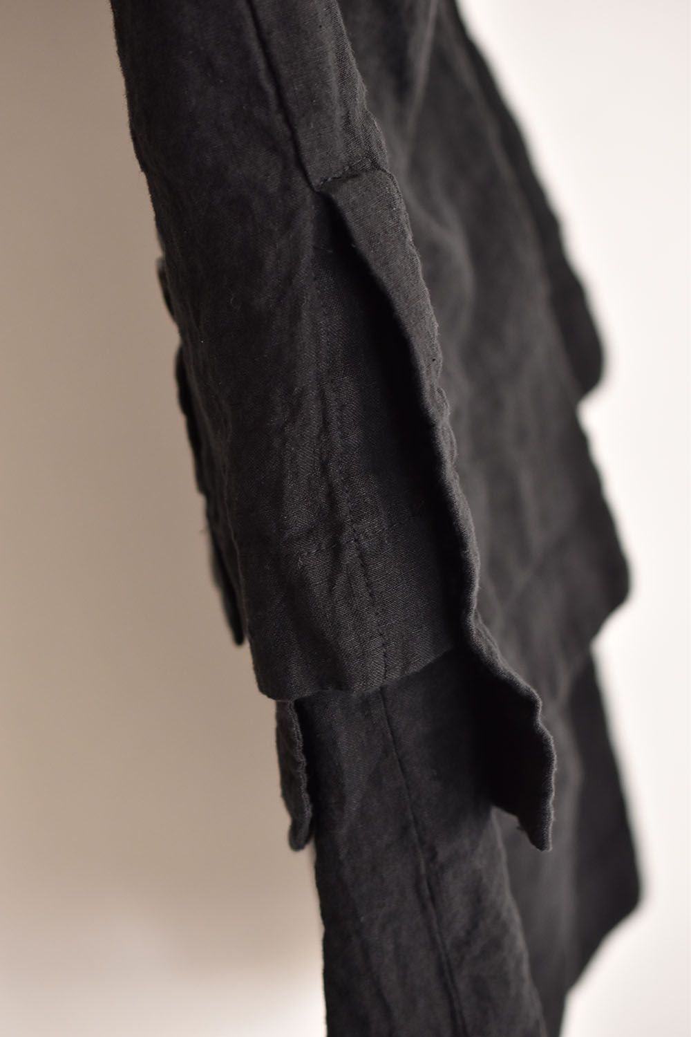 Skirt Layered Wide Pants"Black"/スカートレイヤードワイドパンツ"ブラック"