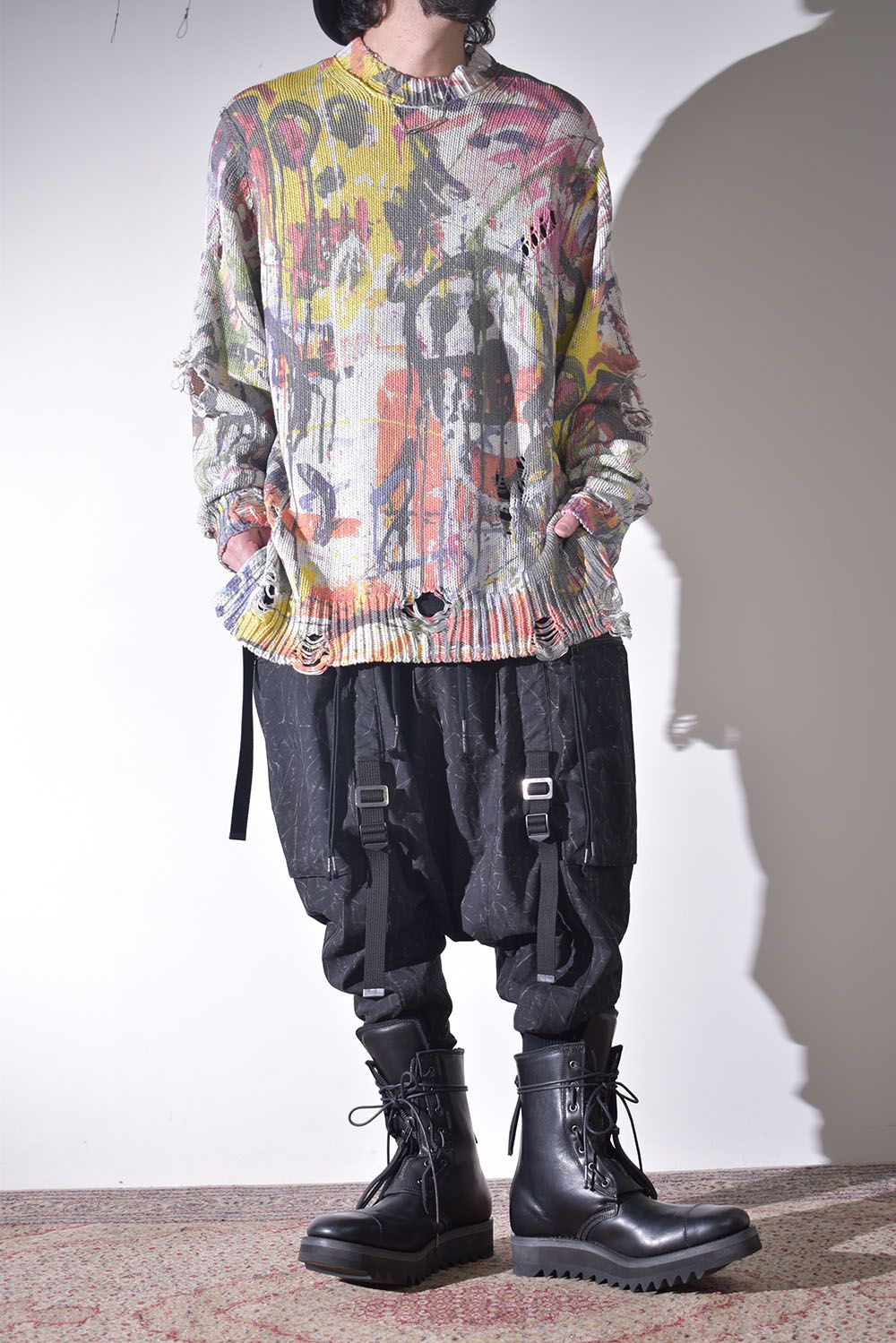 カラフルなプリントで楽しむ春ニット