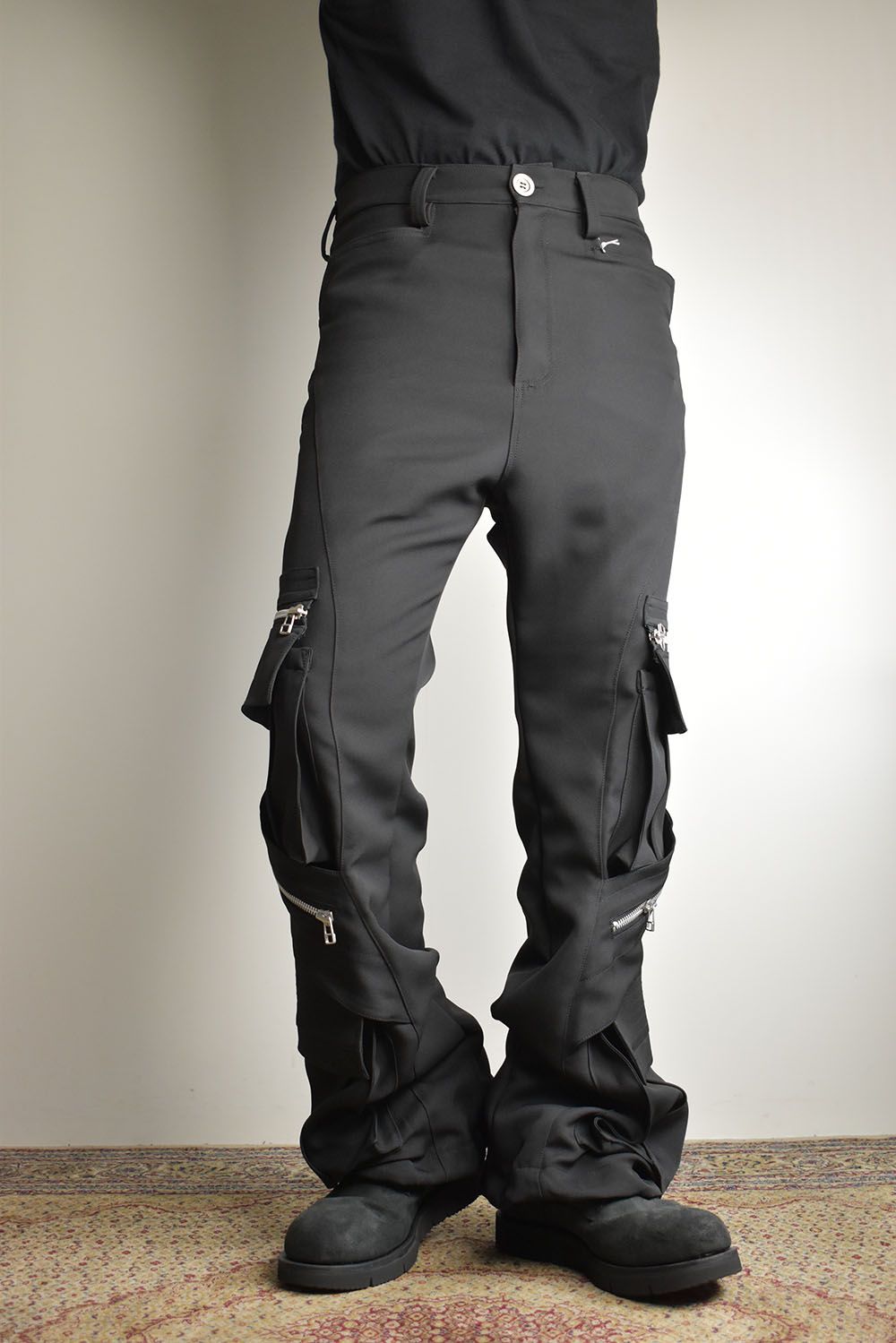 Cargo Flare Baggy Pants"Black" / カーゴフレアバギーパンツ"ブラック"