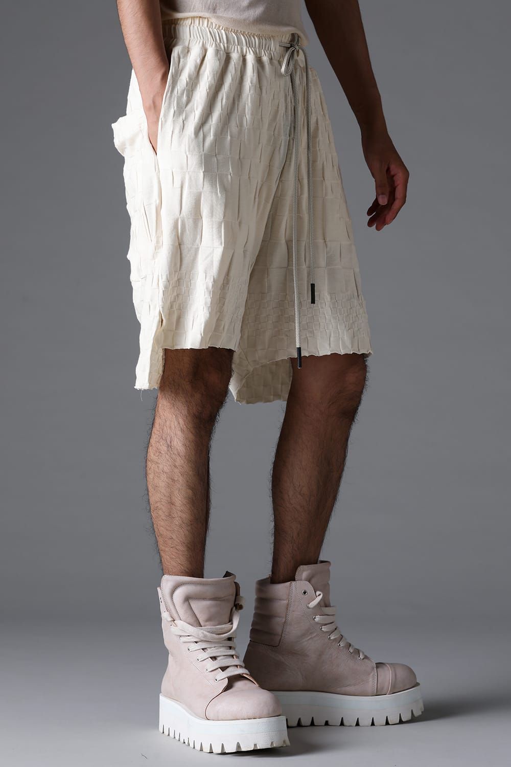 《2026SS先行予約》Gradient Plaid Pattern Shorts"Black / Cream" / グラデーションチェックパターンショーツ"ブラック/クリーム"