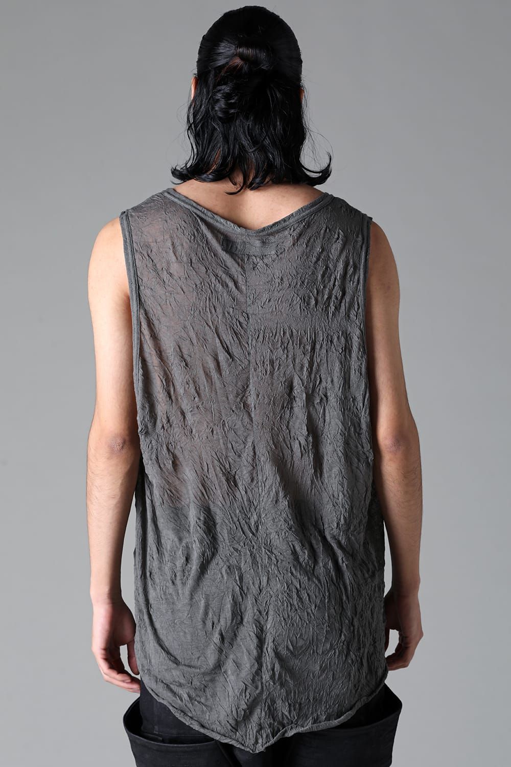 《2025AW先行予約》Gauze Washer Tank Top"Black / Grey / Ivory /Beige" /ガーゼワッシャタンクトップ"ブラック / グレー / アイボリー /ベージュ"