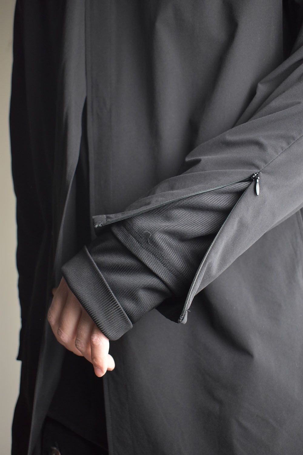 Anorak Jerseey Coat"Black" / アノラックジャージーコート"ブラック"