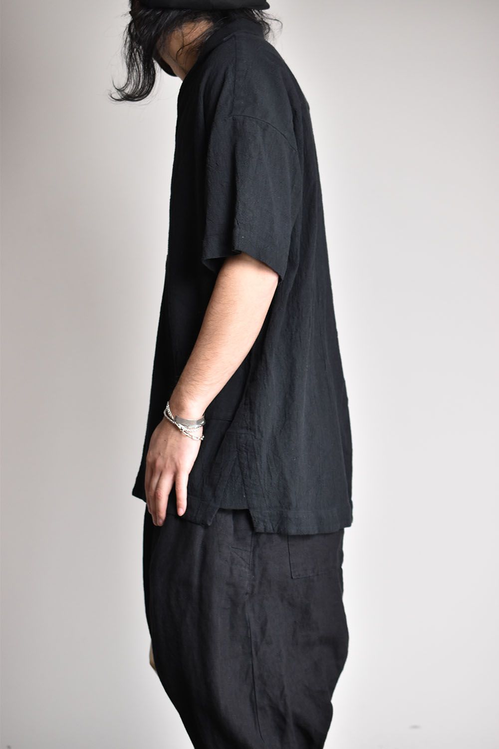 Half Sleeve Pullover Shirts"Black"/ハーフスリーブプルオーバーシャツ"ブラック"