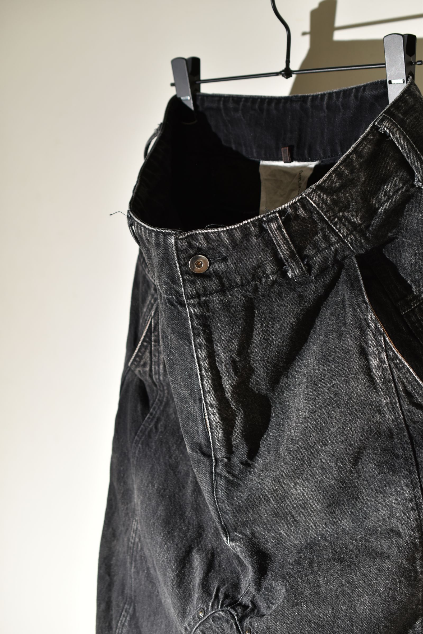 Sarrouel Denim Pants "Mist Bleach Black" / サルエルデニムパンツ "ミストブリーチブラック"