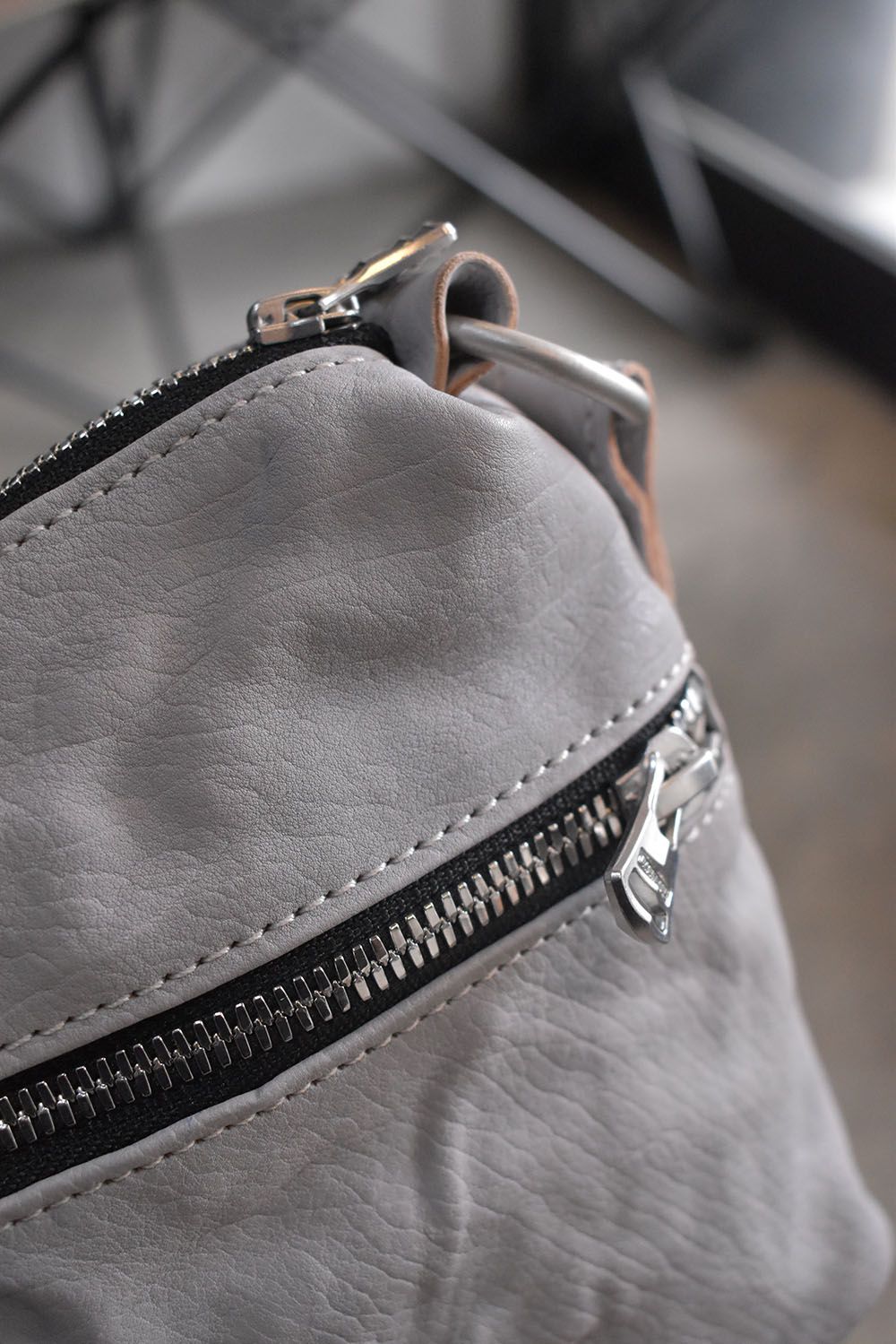 Japan Calf Product Wash Rider's Succotch"White" / ジャパンカーフ製品洗いライダースサコッシュ"ホワイト"