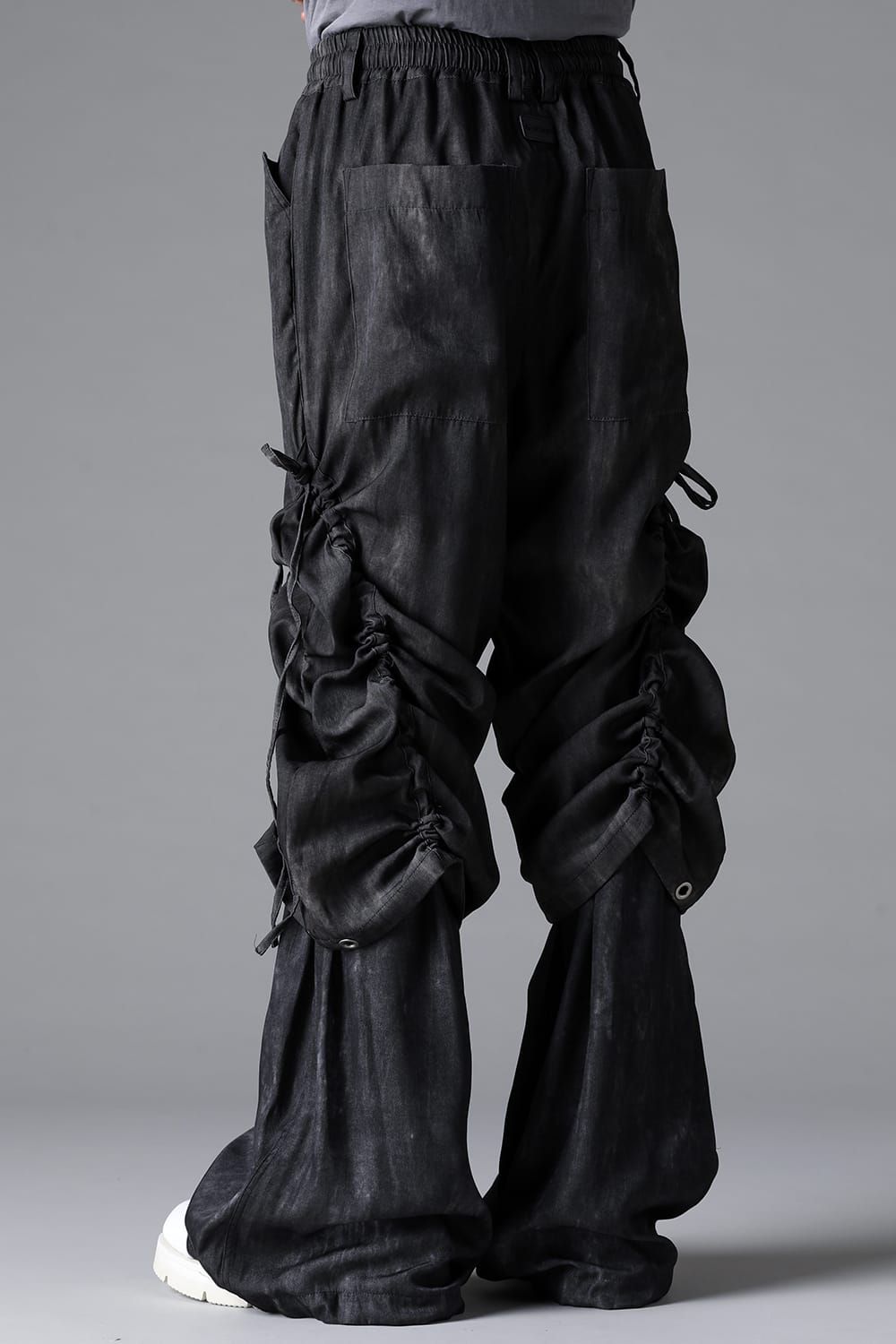 《2026SS先行予約》Layerd Gather Wide Pants"Black / Uneven D.Grey / Uneven Grey" / レイヤードギャザーワイドパンツ"ブラック/アンイーブンダークグレー/アンイーブングレー"
