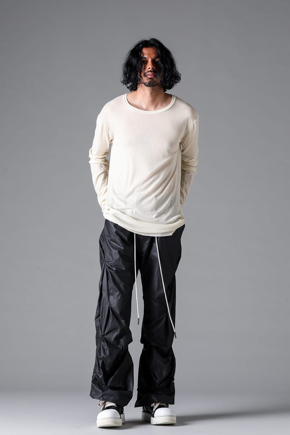 《2026SS先行予約》Gauze Jersey Long Sleeve"Black / Cream /White /Stone /Brown" / ガーゼジャージーロングスリーブ"ブラック/クリーム/ホワイト/ストーン/ブラウン"