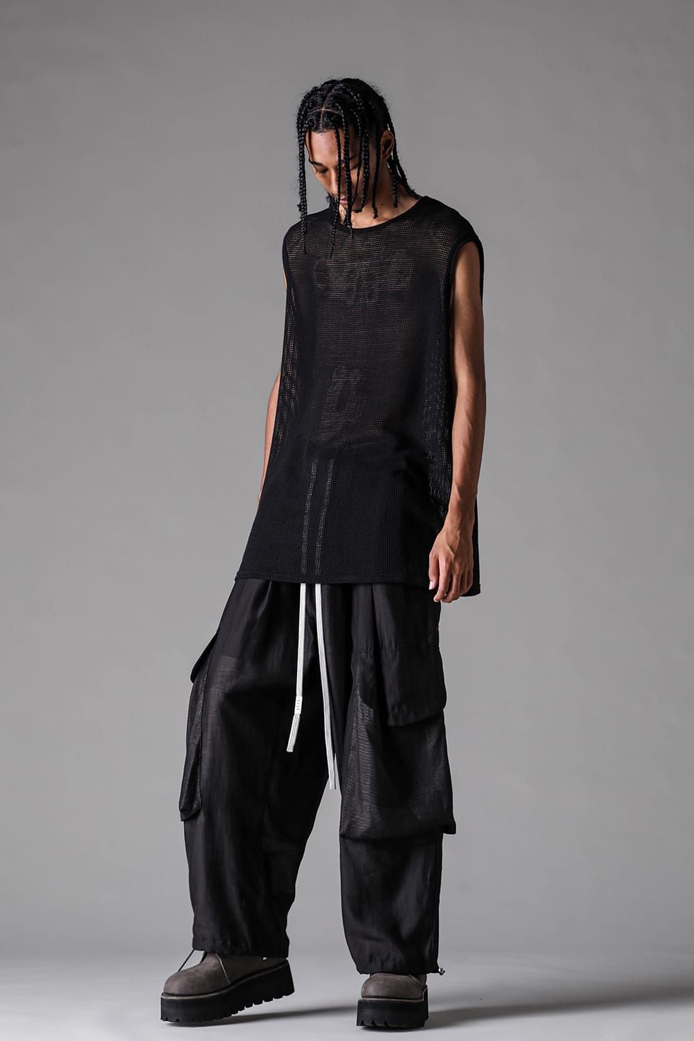 《2027SS先行予約》Mesh Tank Top "Black" / メッシュタンクトップ "ブラック"
