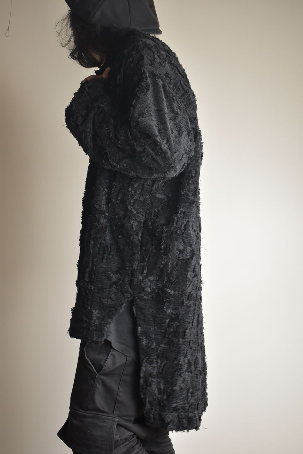 Jacguard Long Shirts"Black"/ジャガードロングシャツ"ブラック"