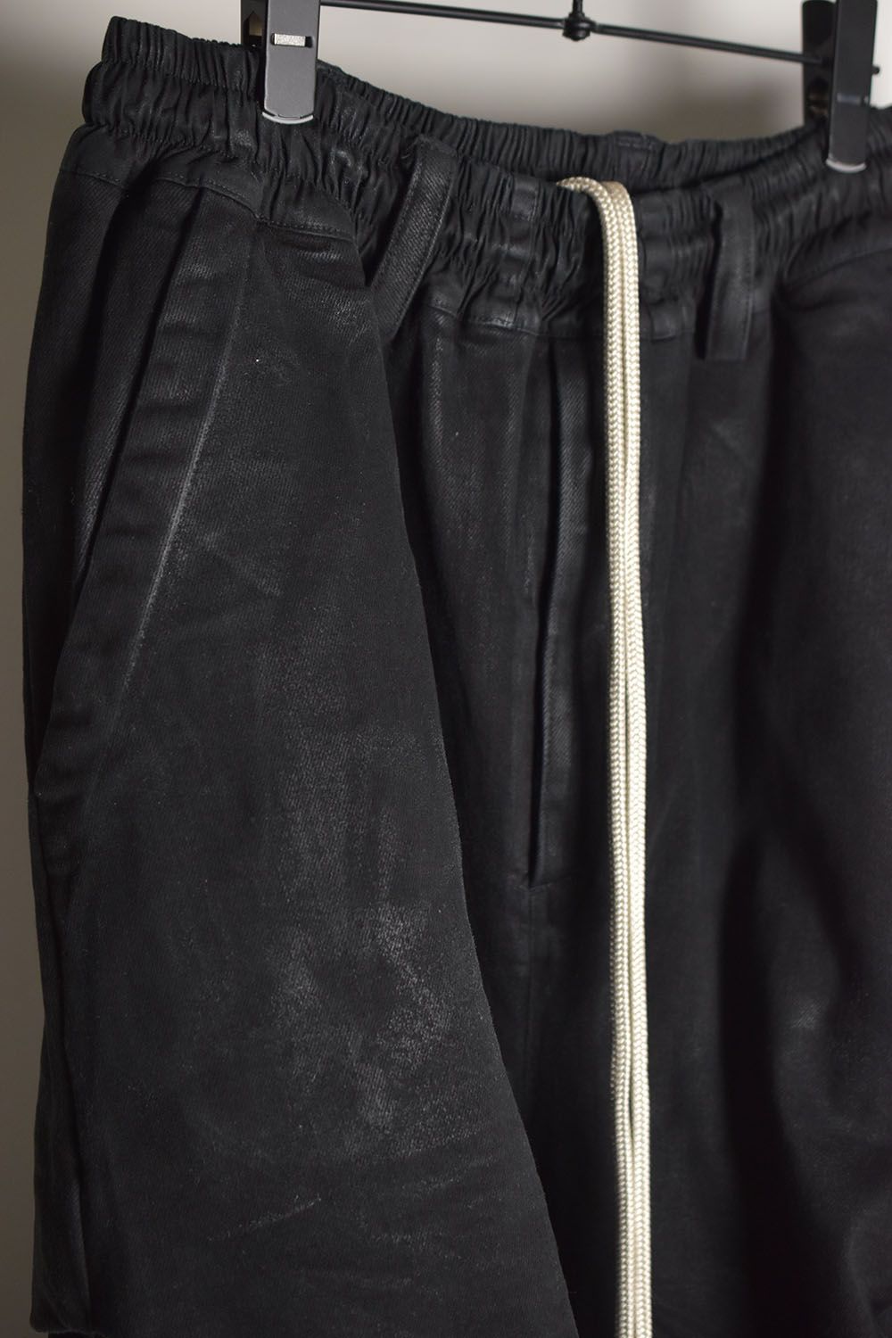 《2025AW先行予約》Damage Denim Tuck Wide Pants"Black"/ダメージデニムタックワイドパンツ"ブラック"