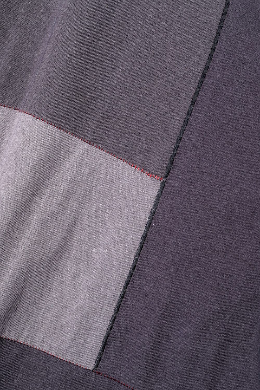 Multi Color Patchwork T-shirt"Charcoal" / マルチカラーパッチワークTシャツ"チャコール"