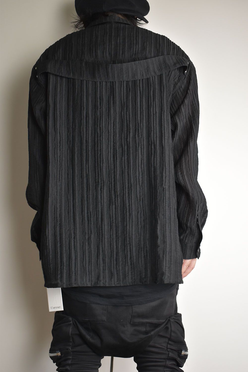 Sheer Yoryu Shirts"Black"/シアーシャツ"ブラック"