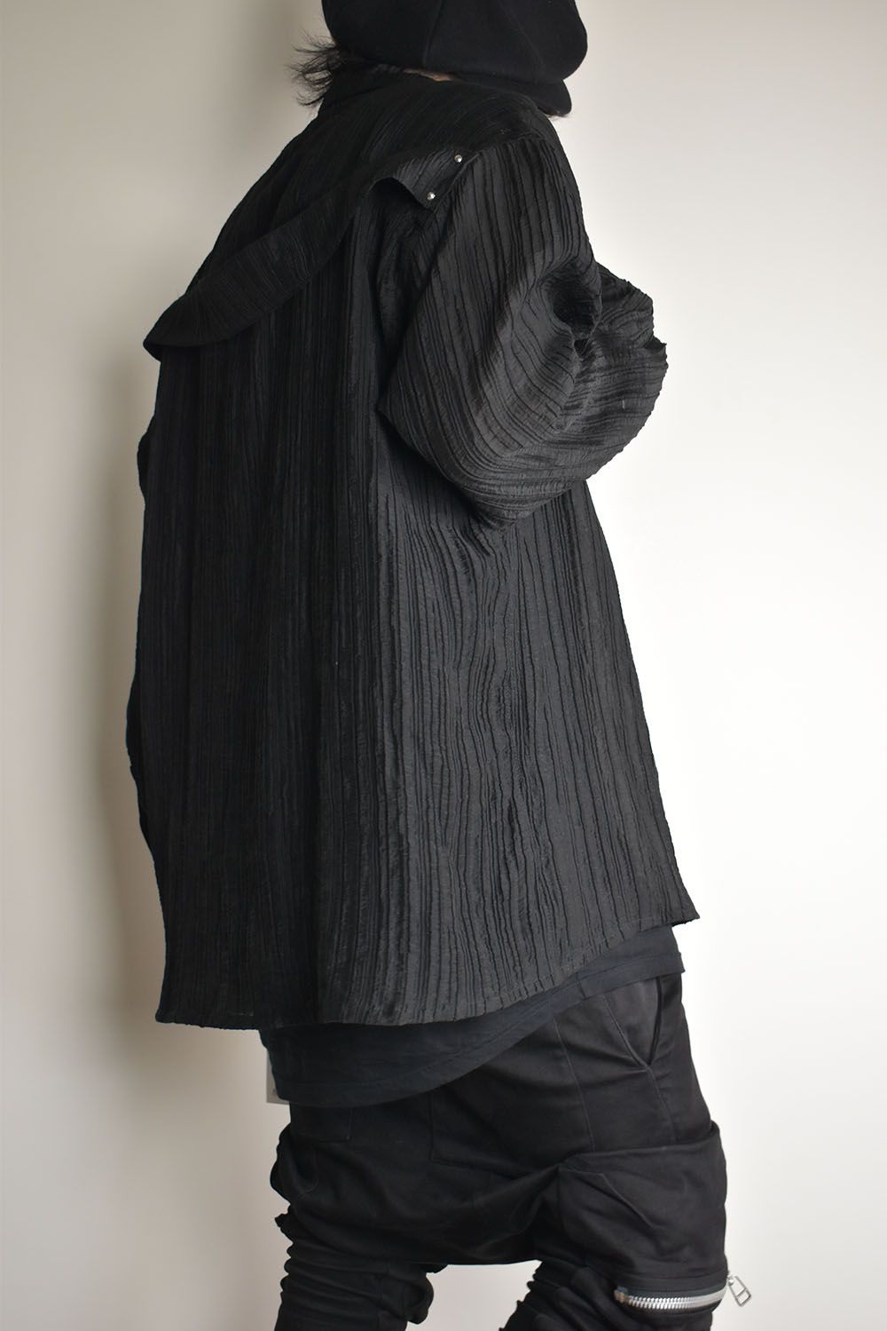 Sheer Yoryu Shirts"Black"/シアーシャツ"ブラック"