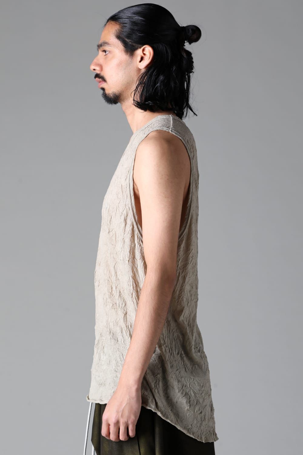 《2025AW先行予約》Gauze Washer Tank Top"Black / Grey / Ivory /Beige" /ガーゼワッシャタンクトップ"ブラック / グレー / アイボリー /ベージュ"