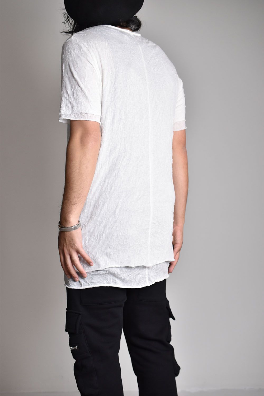 《2026SS先行予約》Gauze Washer Layerd V-Neck Tee"BK×WH/IV×GYBG×GY/BK×BK/WH×WH"/ガーゼワッシャーレイヤードVネックTee"