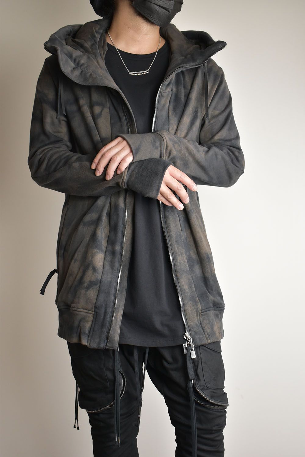 Non Ply Yarn Lined Hooded Jacket"Dust" /  無撚糸裏毛フーデッドジャケット"ダスト"