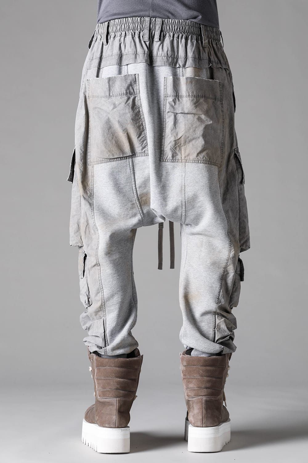 《2027SS先行予約》Vintage Cargo Sarrouel Easy Pants "Black × Brown / Grey × L.Grey / Ivory" / ヴィンテージカーゴサルエルイージー"パンツ"ブラック×ブラウン / グレー×ライトグレー / アイボリー"