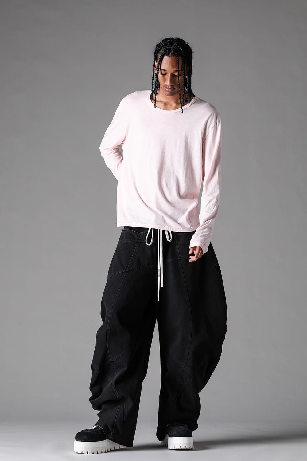 《2027SS先行予約》Switching Long Sleeve "Black / Ivory / Greige / Ice Blue / Pale Shell" / スウィッチングロングスリーブ"ブラック/アイボリー/グレージュ/アイスブルー/ペイルシェル"