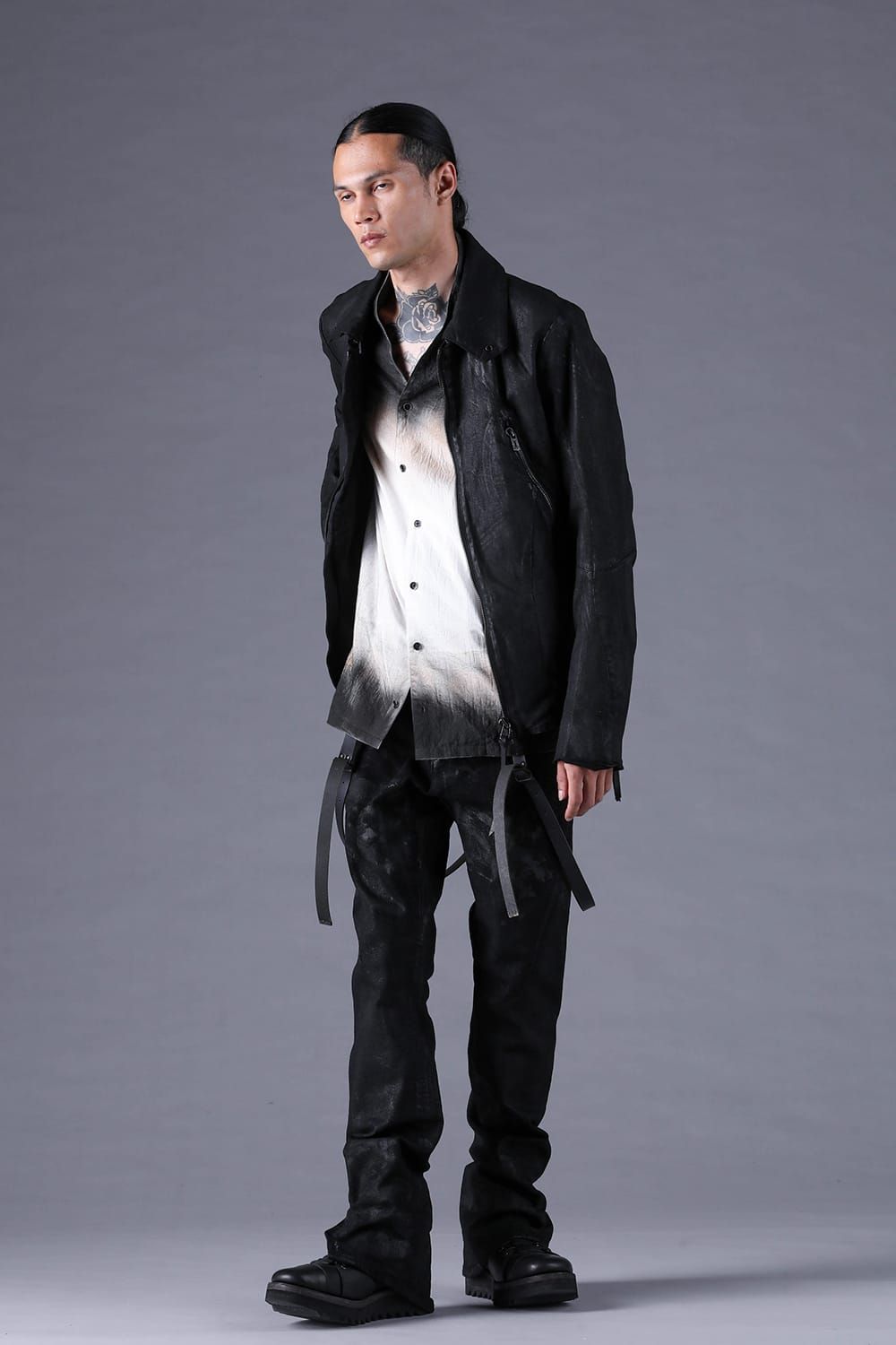 《2027SS先行予約分》Narrow Leather Suspenders"Black" / ナローレザーサスペンダー