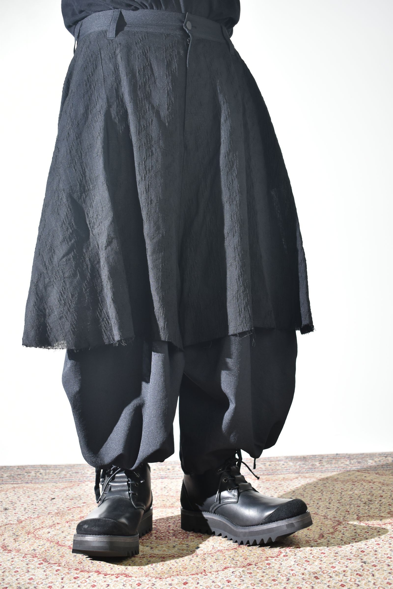Layerd Wide Sarrouel"Black" /  レイヤードワイドサルエル"ブラック"