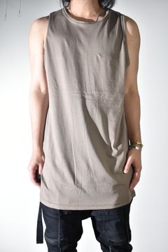 Long Tank Top"G.Brown"/ロングタンクトップ"グレーブラウン"