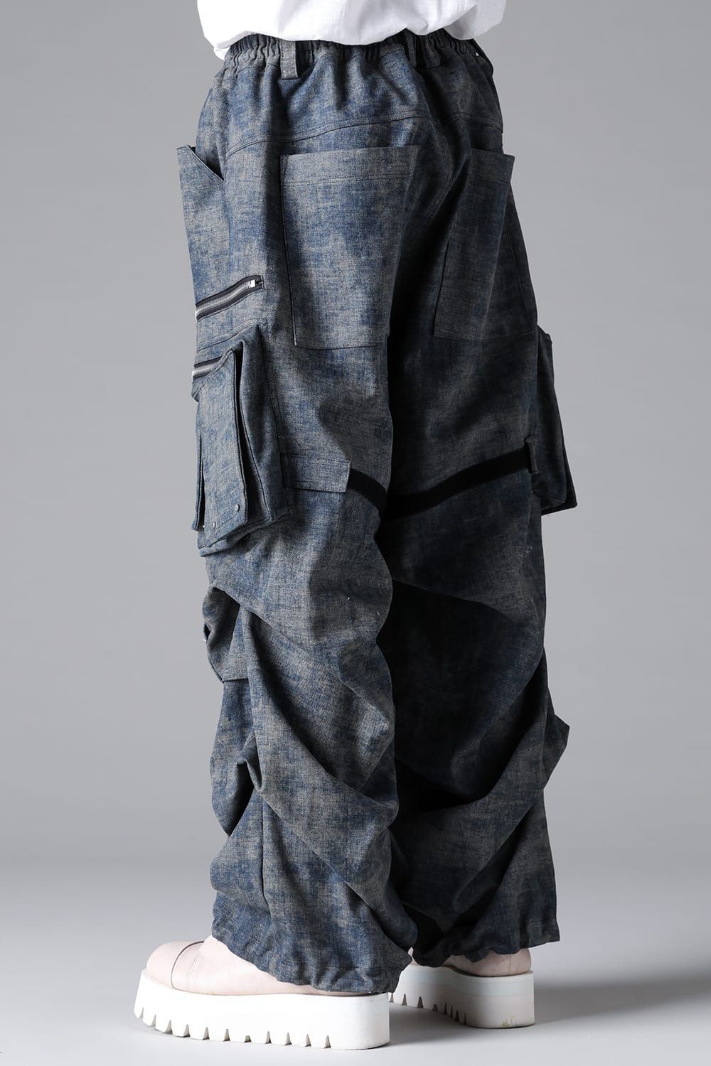《2026SS先行予約》Blended Shades Denim Cargo Tuck Wide Pants"D.verdigris / L.verdigris /Steel Blue"/ ブレンデッドシェイドデニムカーゴタックワイドパンツ"ダークベルディグリ/ライトベルディグリ/スティールブルー"