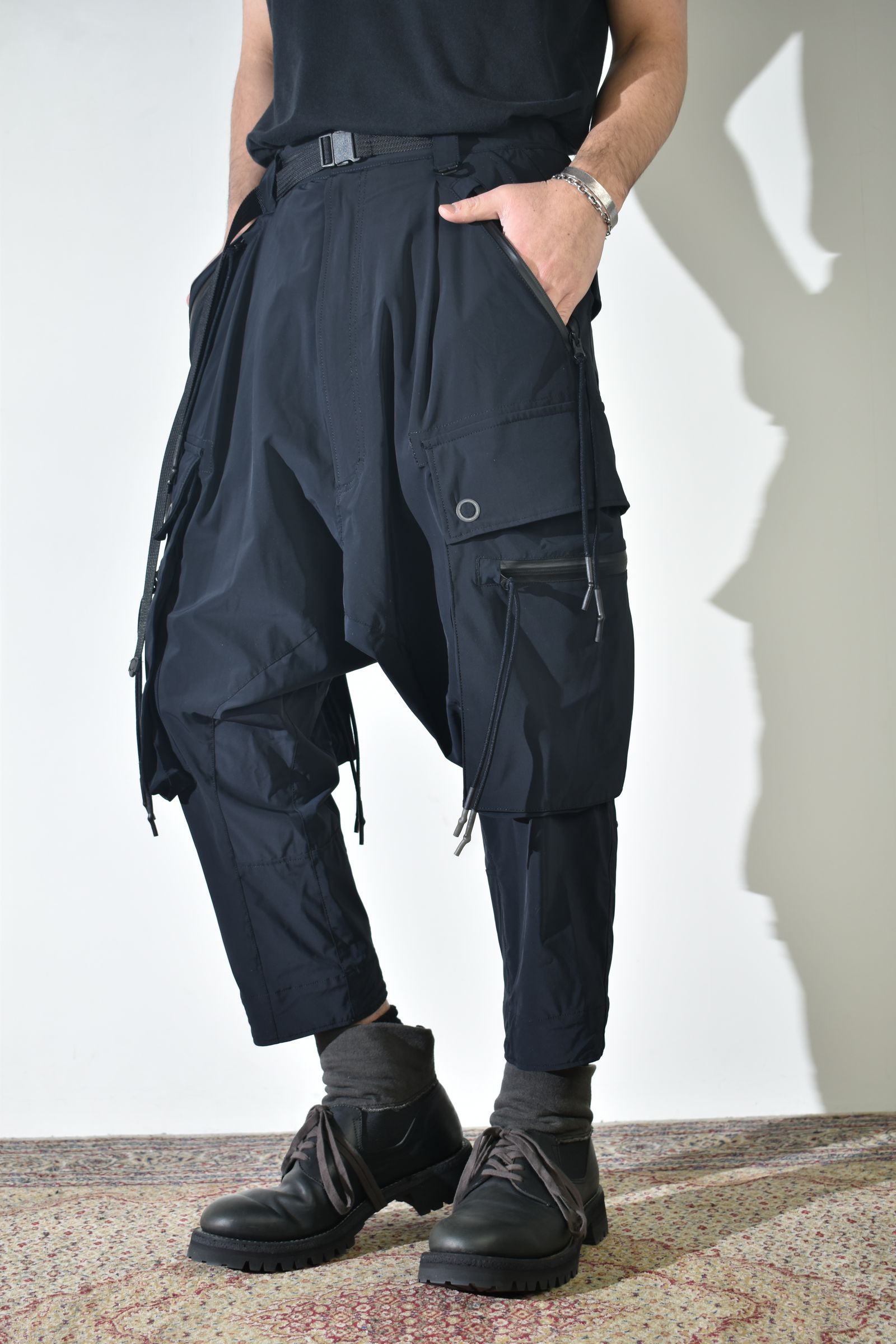 Sarrouel Cropped Cargo"Black" / サルエルクロップドカーゴ"ブラック"