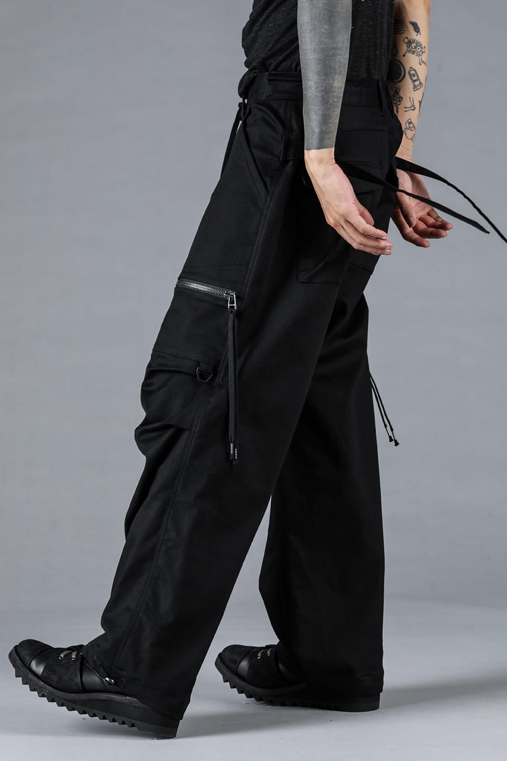 Jersey-like Denim Work Baggy Pants “Black" / ジャージーライクデニムワークバギーパンツ"ブラック"