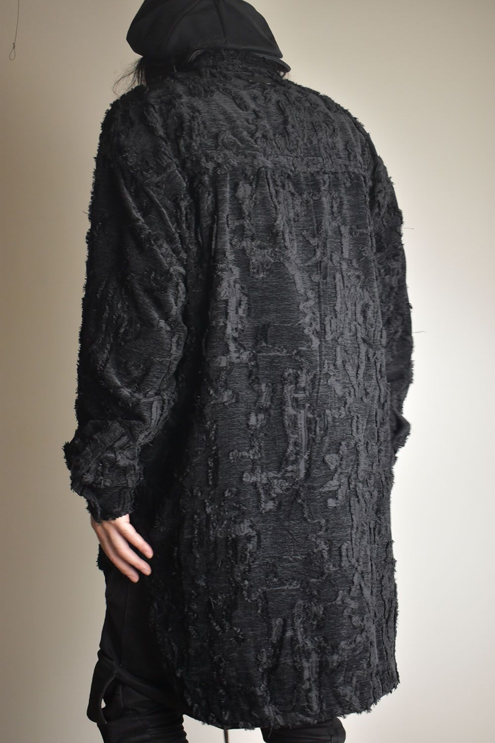 Jacguard Long Shirts"Black"/ジャガードロングシャツ"ブラック"