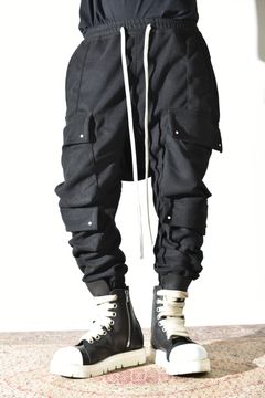 Knit Jersey Military Sarrouel Easy Pants"Black" / ニットジャージーミリタリーサルエルイージーパンツ"ブラック"