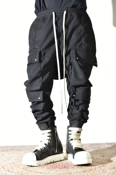 Knit Jersey Military Sarrouel Easy Pants"Black" / ニットジャージーミリタリーサルエルイージーパンツ"ブラック"