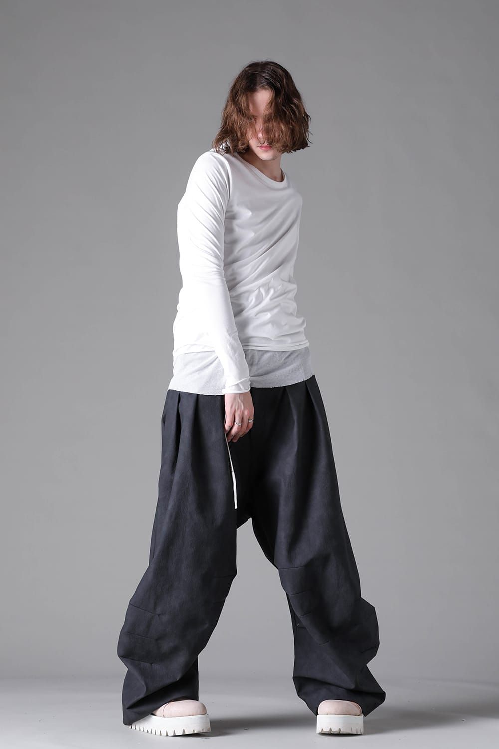 《2026AW先行予約》Layerd Crew Neck Long Sleeve"Black / Mustard yellow /Grey /White" / レイヤードクルーネックロングスリーブ"ブラック/マスタードイエロー/グレー/ホワイト"