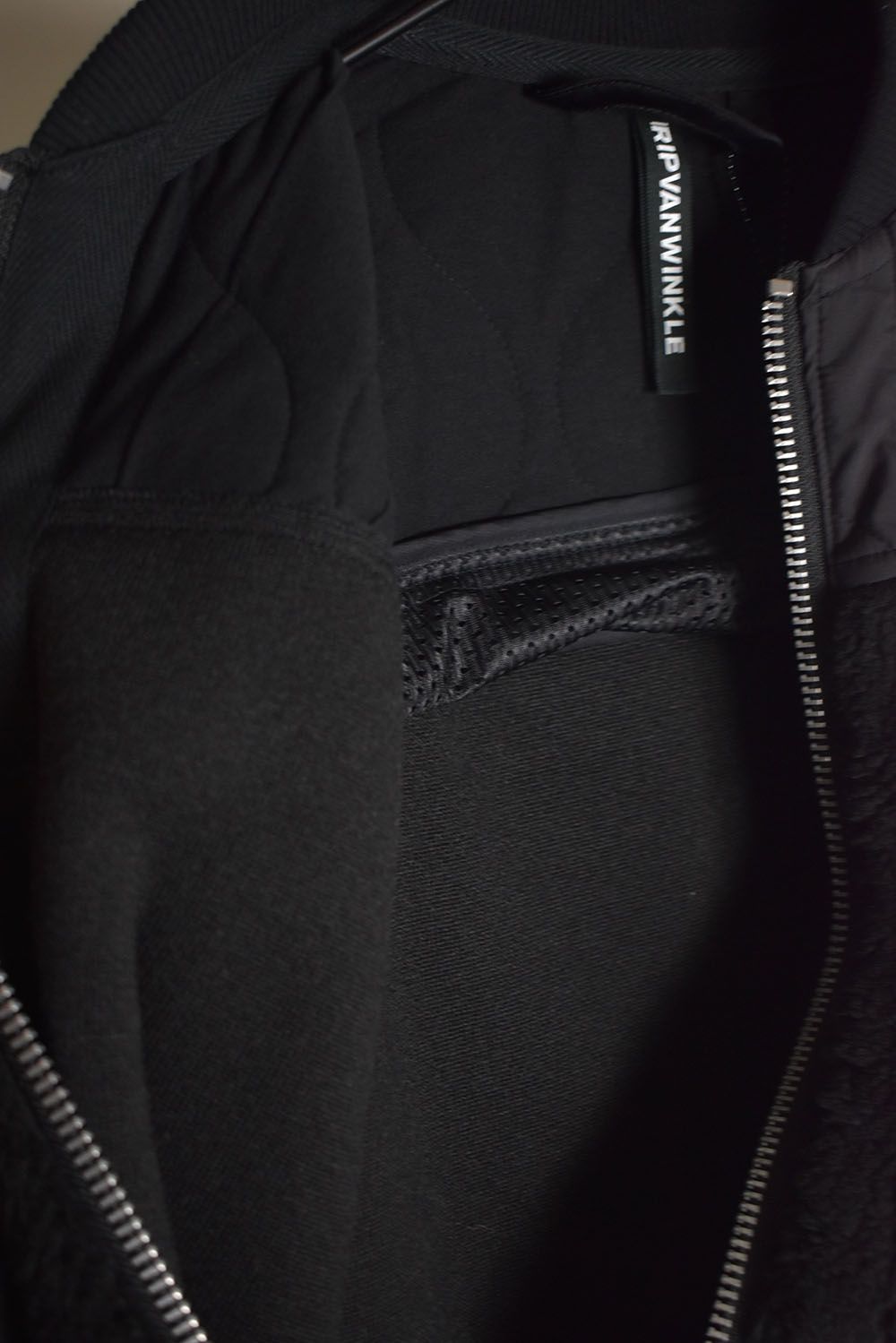 Combination Zip Boa Jersey"Black" / コンビネーションジップボアジャージー"ブラック"