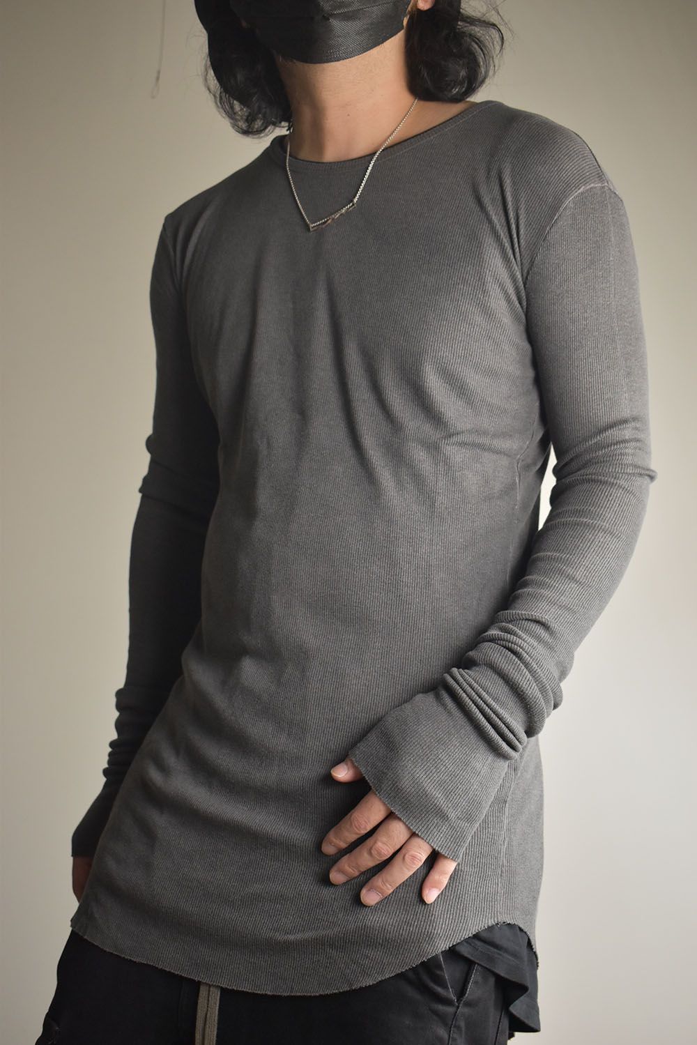 Modal x Cotton Rib Long Sleeve Tee "Dust" / モダール×コットンリブロンブスリーブTシャツ"ダスト"